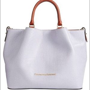 Lizard Embossed Leather Large Barlow Tote